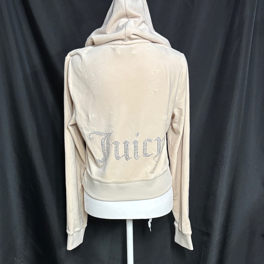Juicy Couture Beige Hoodie with Sparkling Logo